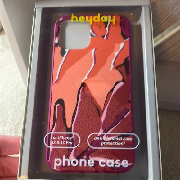 NEW HEYDAY iPHONE CASE iPHONE 12 & 12 PRO MAGENTA & CORAL HARD CASE NIB - Picture 1 of 3